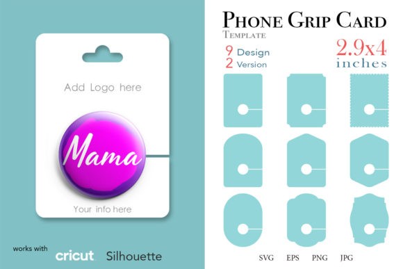 18 Phone Grip Display Card Template: Graphics and Print Templates Review
