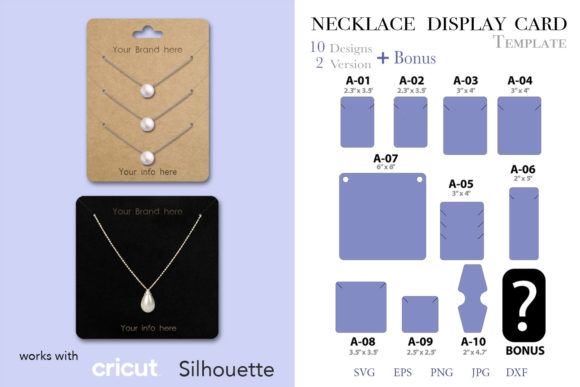 20 Necklace Display Card Template Set Review