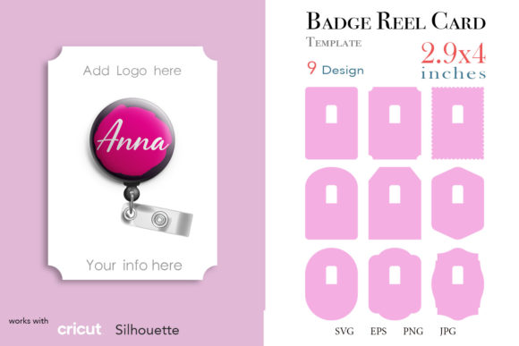 Badge Reel Display Card 2.9 x4 Graphics and Print Templates Review
