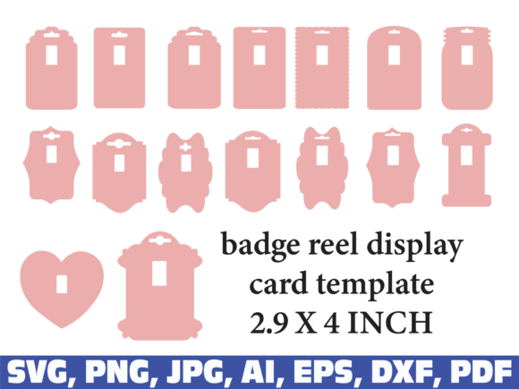 Badge Reel Display Card Template