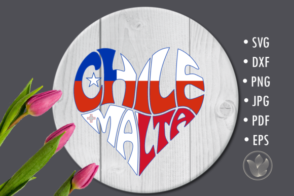 Chile Malta Heart: A Graphic Design Asset for Crafts and Branding