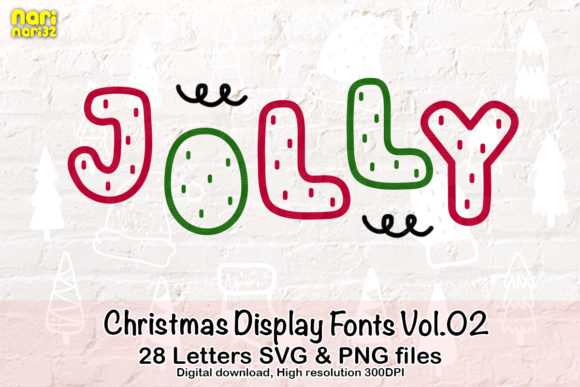 Christmas Display Fonts Vol.02 Graphics for Crafts