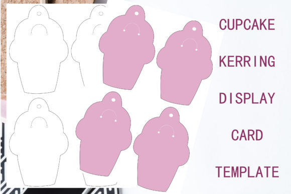 Cupcake Keyring Display Card Template Graphics and Print Templates Review