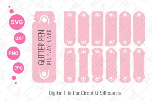 Epoxy Glitter Pen Display Card SVG Graphics and Illustrations Review