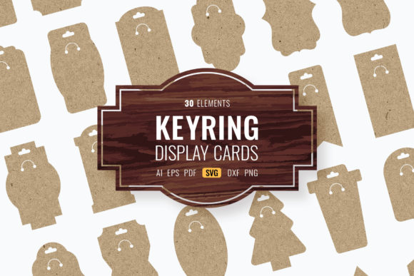 Keyring Display Cards: A Graphic Design Asset for Crafts