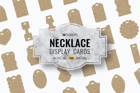 Necklace Display Cards Graphics for Crafts